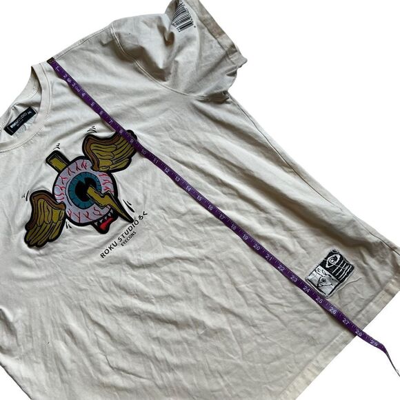 ROKU STUDIO Flying Eyeball Never Look Back T-Shirt - Picture 11 of 16